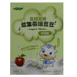 新美香苹果味高钙高锌益生菌溶豆豆