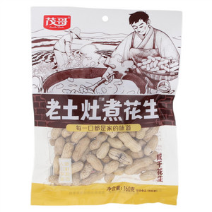 茂哥咸干老土灶煮花生
