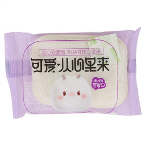 面吧可爱白夹心软面包紫米味