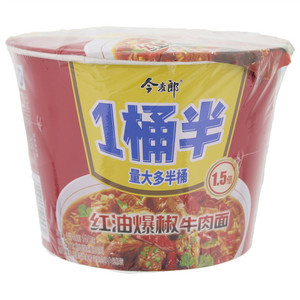 今麦郎1桶半红油爆椒牛肉面