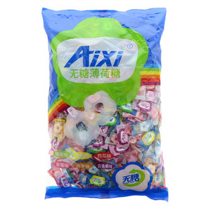 无糖薄荷糖（薄荷味、柠檬味、西瓜味、草莓味、菠萝味、百香果味）