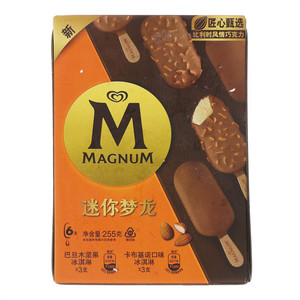 迷你梦龙巴旦木坚果冰淇淋+卡布基诺口味冰淇淋多支装6X300ML(255G)