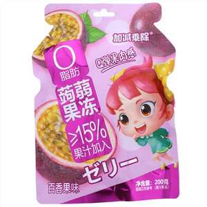加减乘除百香果味蒟蒻果冻
