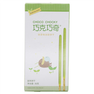 巧克巧奇抹茶味涂层饼干