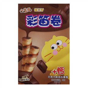康师傅彩笛卷巧克力味夹心蛋卷