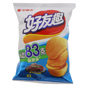 好丽友好友趣多汁牛排味切片型马铃薯片