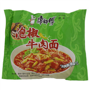 康师傅小米辣泡椒牛肉袋面（清真）
