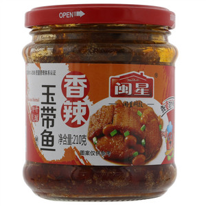 闽星香辣玉带鱼罐头