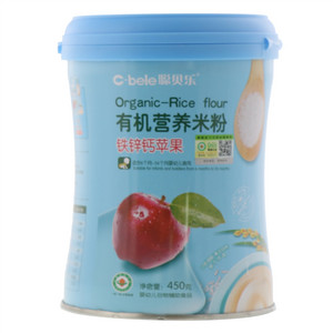聪贝乐铁锌钙苹果有机营养米粉