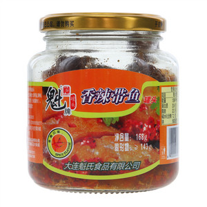 魁牌香辣酥炸带鱼罐头