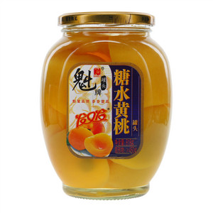 魁牌发又发糖水黄桃罐头