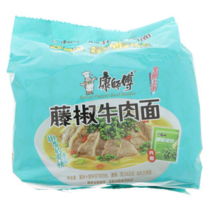 康师傅藤椒牛肉袋面5包入