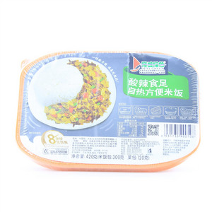 得益绿色酸辣食足自热方便米饭