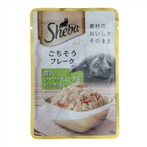 Sheba希宝甄选肉块软包罐头吞拿鱼明虾蟹柳棒海鲜盛宴成猫猫粮