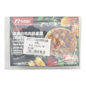 春雪食品麻辣味双蛋白鸡肉能量堡(鸡肉饼)2连盒
