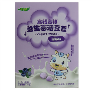 新美香高钙益生菌酸奶溶豆豆-蓝莓味（添加活性益生菌）-固体饮料