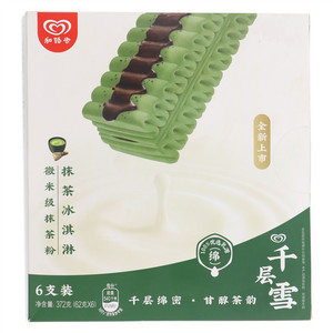 千层雪千棒抹茶口味冰淇淋六支装 8X660ML(372G)