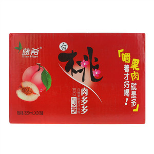 Blue Hope蓝希肉多多白桃果粒果汁饮料