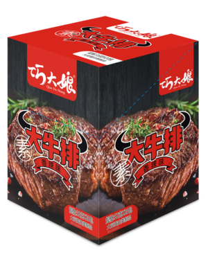 巧大娘素大牛排陈列盒