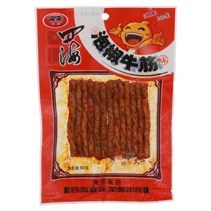 回海泡椒牛筋味（挤压糕点）