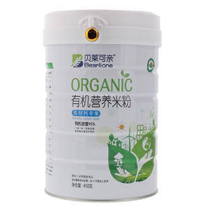 贝莱可亲钙铁锌苹果有机营养米粉