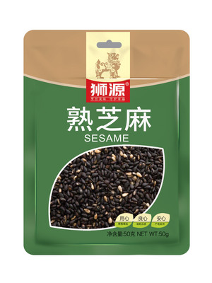 狮源50g熟芝麻（黑、白）