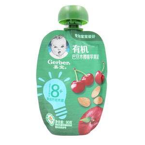雀巢嘉宝有机巴旦木樱桃苹果泥