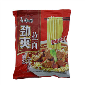 康师傅劲爽拉面 红烧牛肉袋面（清真）