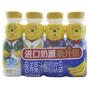 伊利进口奶源新升级营养果汁香蕉味酸奶饮品