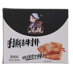 凌妹手撕素牛排黑椒味