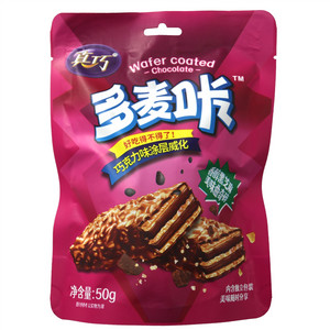 多麦咔巧克力味涂层威化