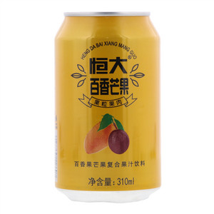 恒大百香果芒果复合果汁饮料