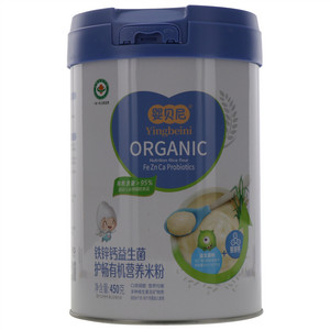 婴贝尼铁锌钙益生菌护畅有机营养米粉
