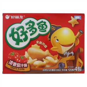 好丽友好多鱼浓香茄汁味焙烤型马铃薯膨化食品