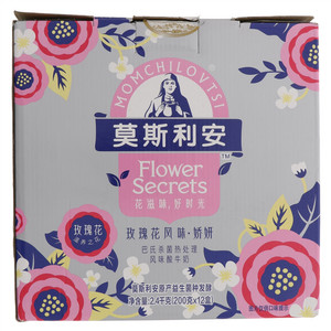 光明莫斯利安巴氏杀菌热处理风味酸牛奶（玫瑰花风味）200g*12