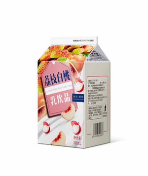 悠纯荔枝白桃乳饮品