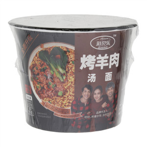 彩贝乐桶装烤羊肉汤面