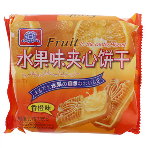 华声香橙味水果味夹心饼干