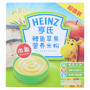 亨氏肉鱼系列鳕鱼苹果营养米粉