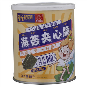 唯新食品张萌萌巴旦木味海苔夹心脆
