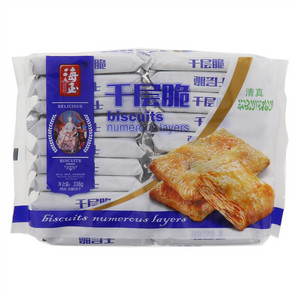 海玉千层脆发酵饼干(原味)338g