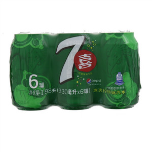 七喜冰爽柠檬味汽水330ml*6