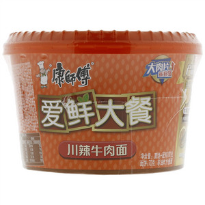 康师傅爱鲜大餐川辣牛肉面