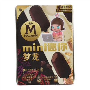 迷你梦龙白巧热情果口味+浓郁黑巧克力冰淇淋多支装常规装6X300ML(252G)
