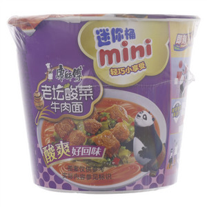 康师傅迷你桶mini老坛酸菜油炸方便面