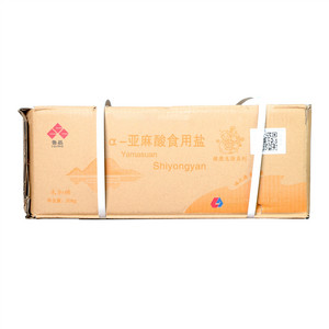 鲁晶牌未加碘立袋α-亚麻酸食用盐箱装（健康生活系列）