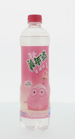 美年达蜜桃味汽水500ML