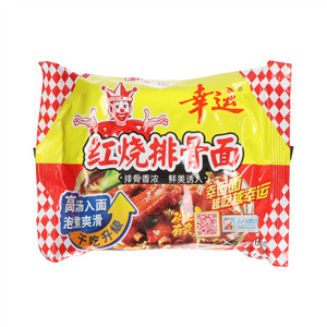 幸运红烧排骨风味油炸方便面
