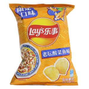 乐事老坛酸菜鱼味70克