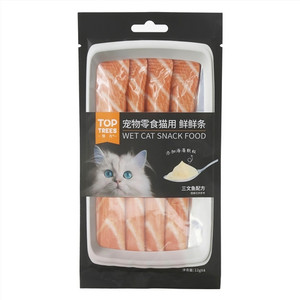 领先宠物零食猫用鲜鲜条 三文鱼配方
